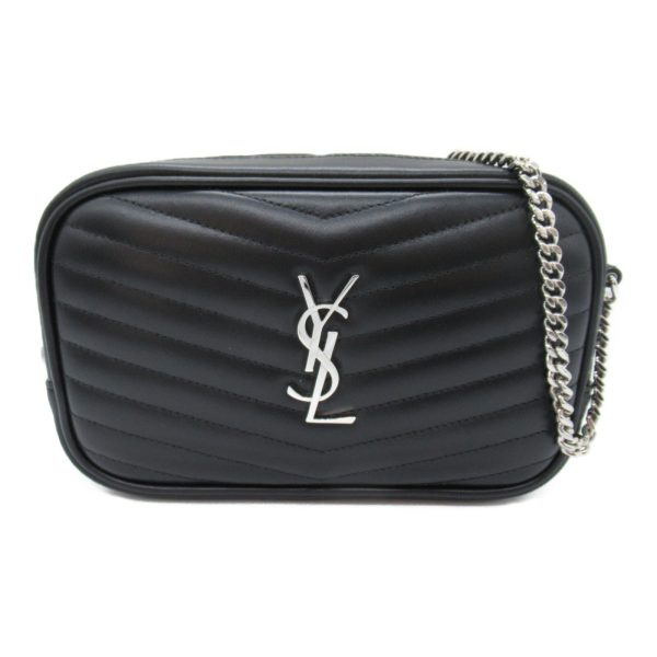 2101217905428 4 Saint Laurent Chain Leather Shoulder Bag Black