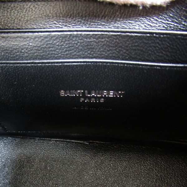 2101217905466 10 Saint Laurent Leather Chain Shoulder Bag Black