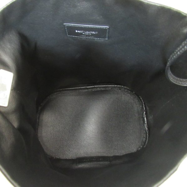 2101217905503 10 Saint Laurent Rive Gauche Lace Bucket Bag Leather Shoulder Bag IvoryBlack