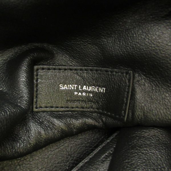 2101217905503 11 Saint Laurent Rive Gauche Lace Bucket Bag Leather Shoulder Bag IvoryBlack