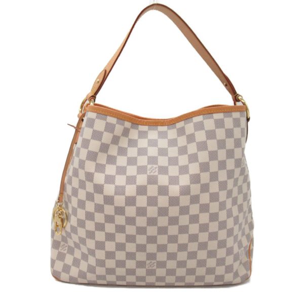 2101217913553 14 Louis Vuitton Delightful MM Shoulder Bag PVC Coated Canvas Damier Azur Ivory