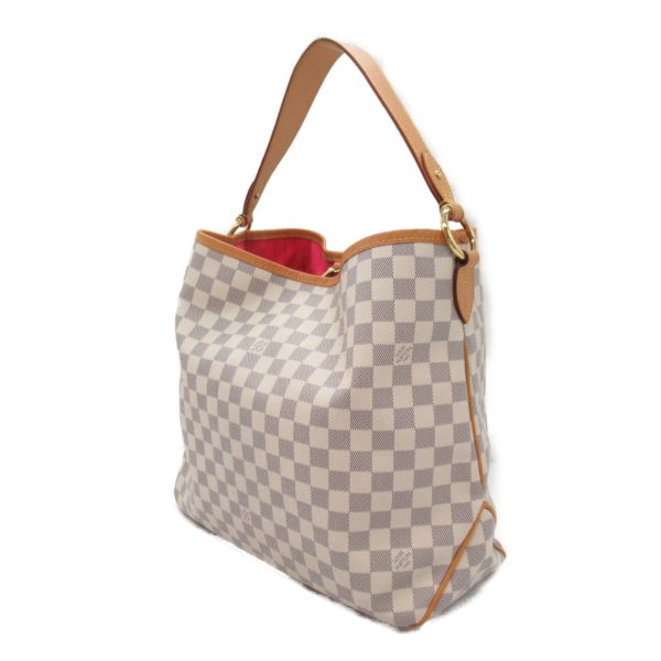 2101217913553 4 Louis Vuitton Delightful MM Shoulder Bag PVC Coated Canvas Damier Azur Ivory