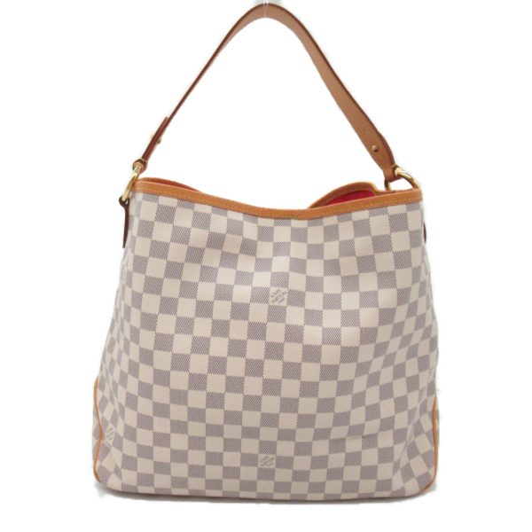 2101217913553 5 Louis Vuitton Delightful MM Shoulder Bag PVC Coated Canvas Damier Azur Ivory