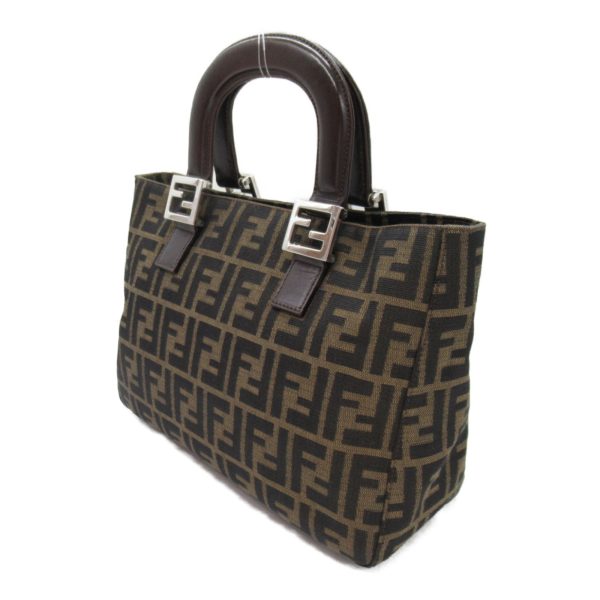 2101217918640 5 FENDI Zucca pattern handbag canvas bag brown dark brown