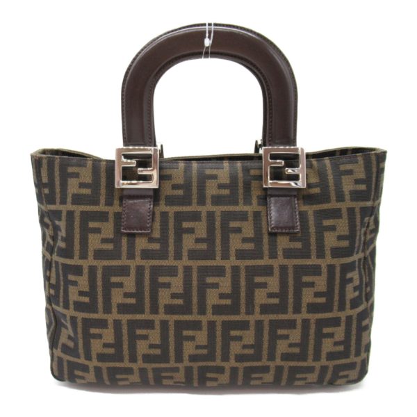 2101217918640 6 FENDI Zucca pattern handbag canvas bag brown dark brown