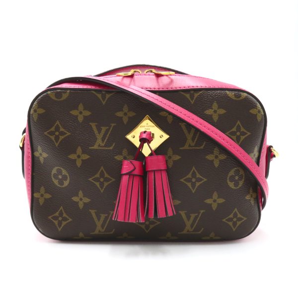 2101217927956 1 Louis Vuitton Saintonge 2 way shoulder bag PVC coated canvas Monogram Brown Pink