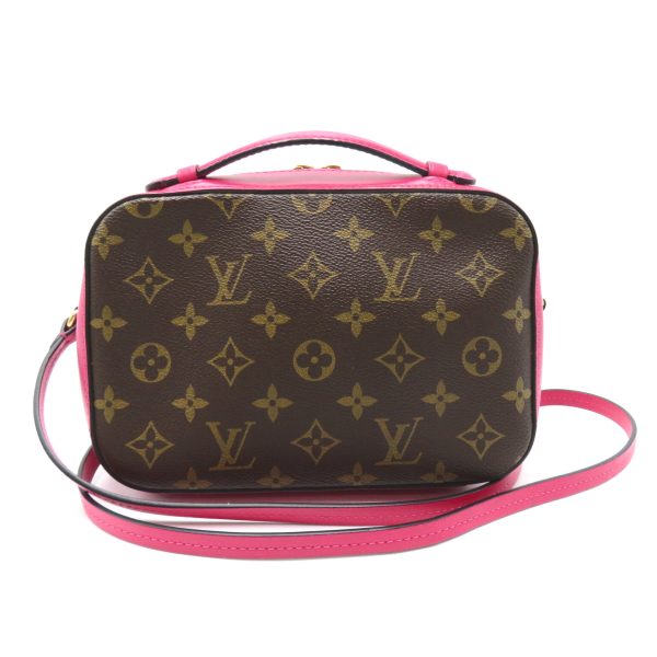 2101217927956 2 Louis Vuitton Saintonge 2 way shoulder bag PVC coated canvas Monogram Brown Pink