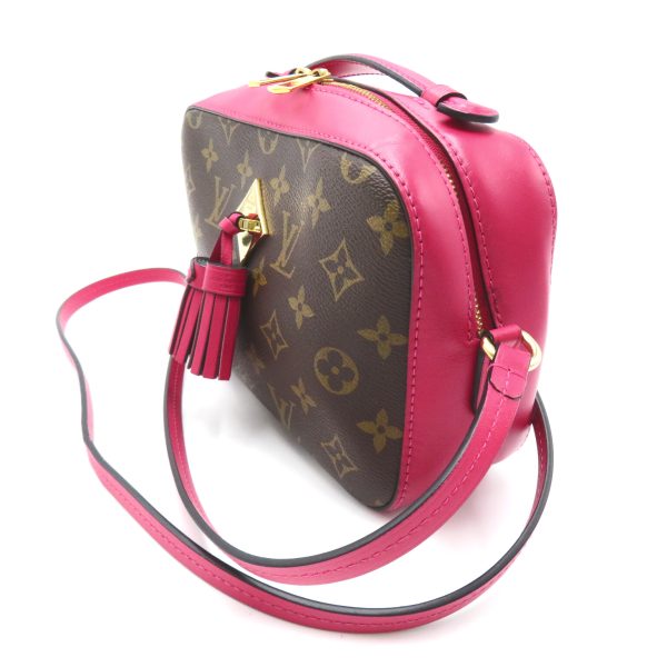 2101217927956 3 Louis Vuitton Saintonge 2 way shoulder bag PVC coated canvas Monogram Brown Pink