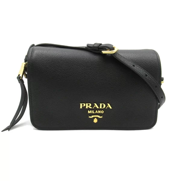 2101217928854 1 PRADA Womens Leather Shoulder Bag Black