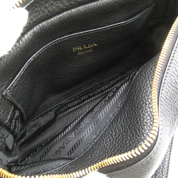 2101217928854 7 PRADA Womens Leather Shoulder Bag Black