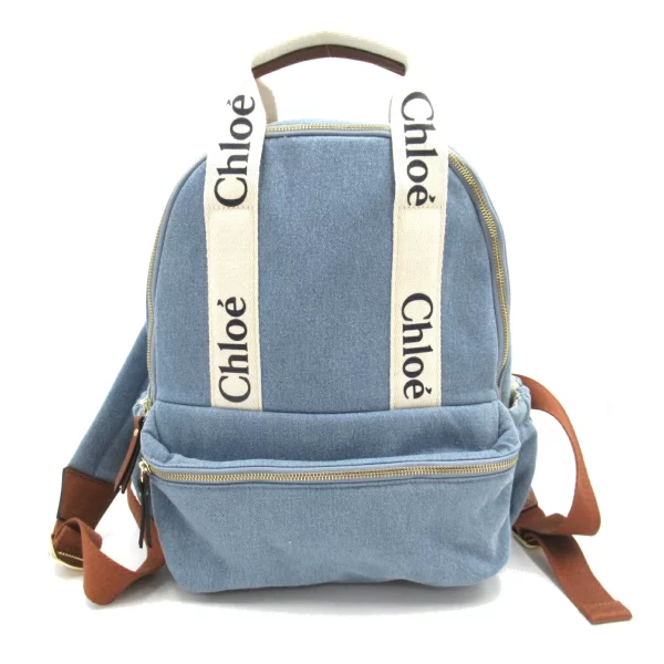 2101217944076 1 Chloe Kids Denim Cotton Shoulder Bag Blue