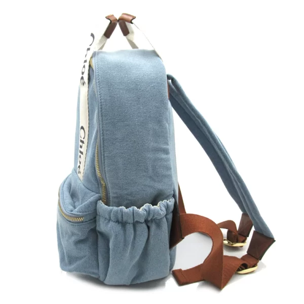 2101217944076 3 Chloe Kids Denim Cotton Shoulder Bag Blue