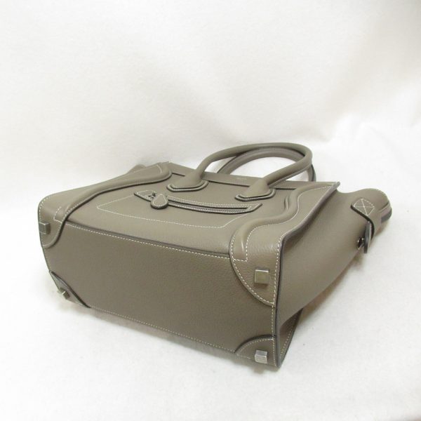 2101217950312 5 CELINE Luggage Shopper Tote Bag Leather Gray