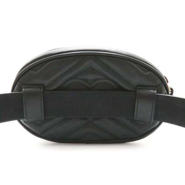 2101217956727 2 Gucci GG Marmont Quilted Leather Waist Bag Black