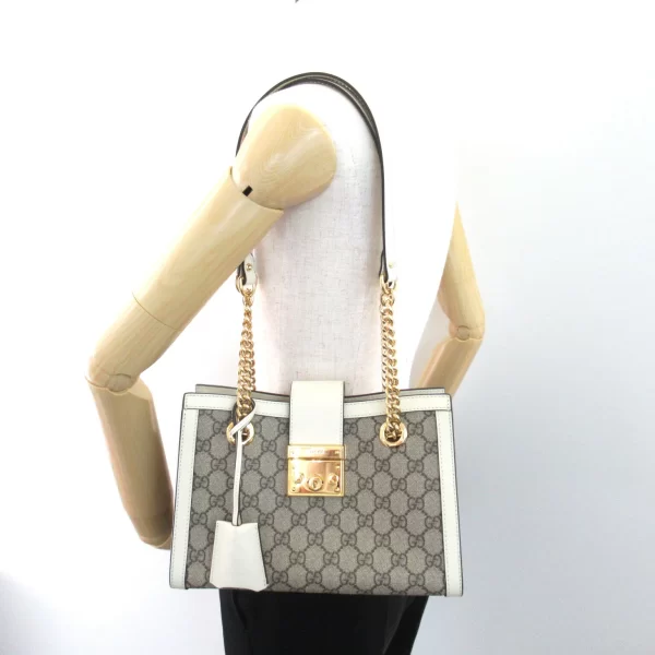 2101217956888 5 Gucci Padlock GG Small Canvas Shoulder Bag Ivory