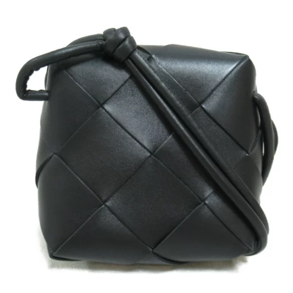 2101217963879 2 BOTTEGA VENETA Lambskin Shoulder Bag Black