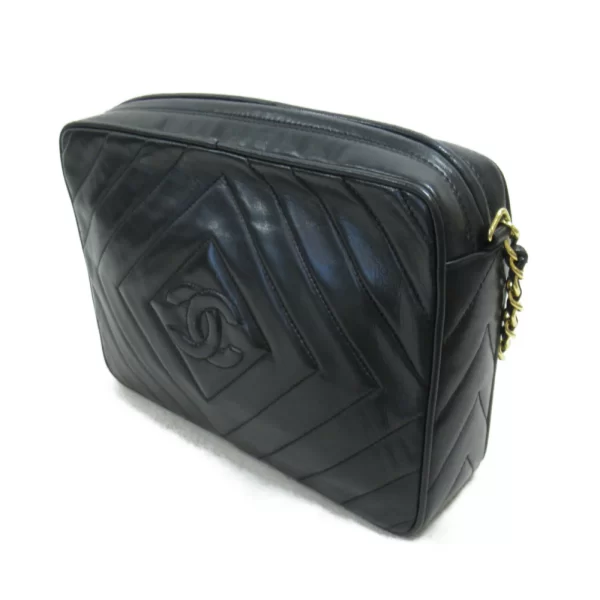 2101217973625 5 Chanel Tassel Chain Lambskin Shoulder Bag Black