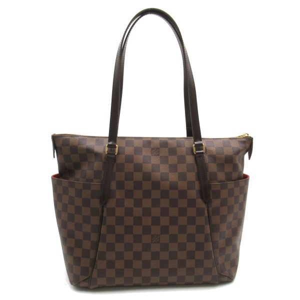 2104102254977 2 Louis Vuitton Womens Totally MM Tote Bag PVC Coated Canvas Damier Brown