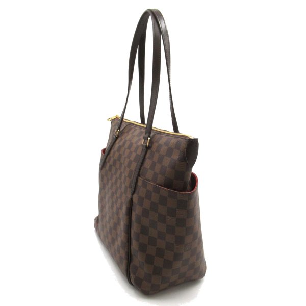 2104102254977 3 Louis Vuitton Womens Totally MM Tote Bag PVC Coated Canvas Damier Brown