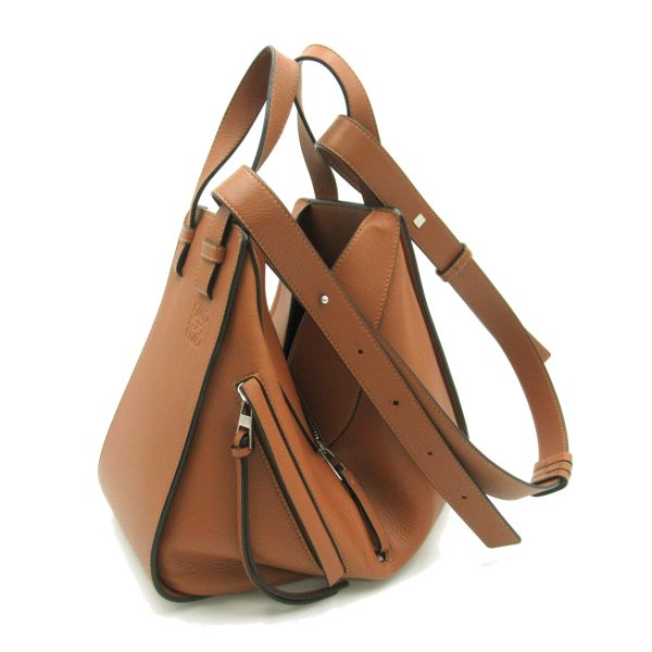 2104102257886 3 Loewe Hammock Small 2way Shoulder Bag Calfskin Brown