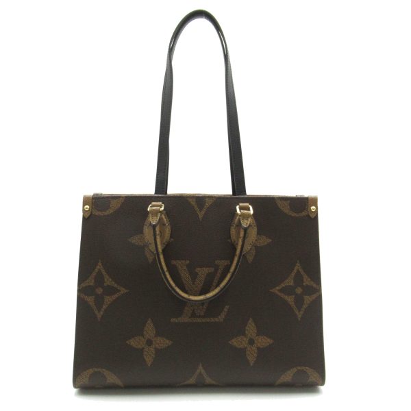 2104102258012 1 Louis Vuitton On the Go MM Tote Bag PVC Coated Canvas Monogram Giant Handbag Brown