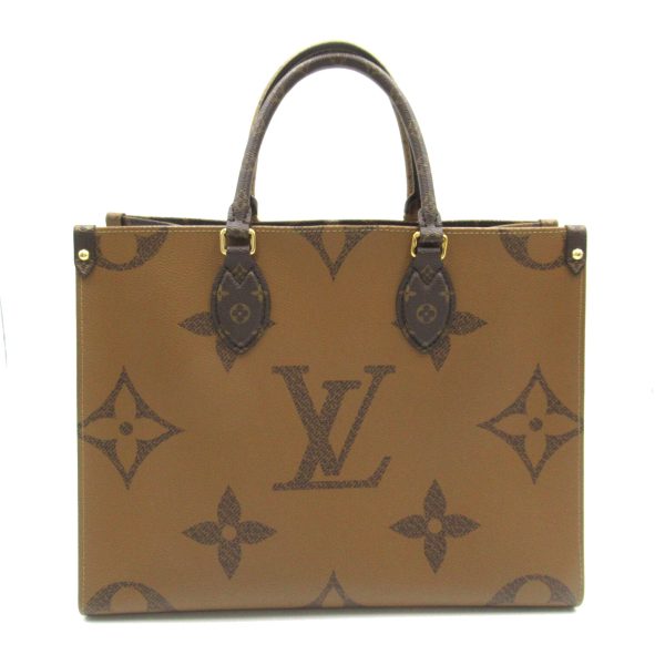 2104102258012 2 Louis Vuitton On the Go MM Tote Bag PVC Coated Canvas Monogram Giant Handbag Brown