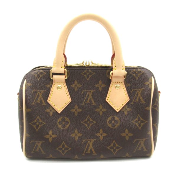 2104102258647 2 Louis Vuitton Speedy Bandouliere 20 2way Shoulder Bag Coated Canvas Monogram Brown