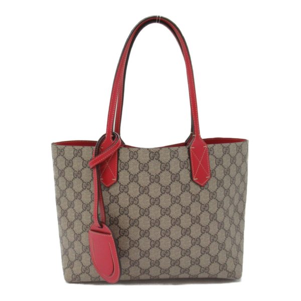 2104102262316 3 Gucci GG Supreme Tote Bag Canvas GG Supreme Beige Red