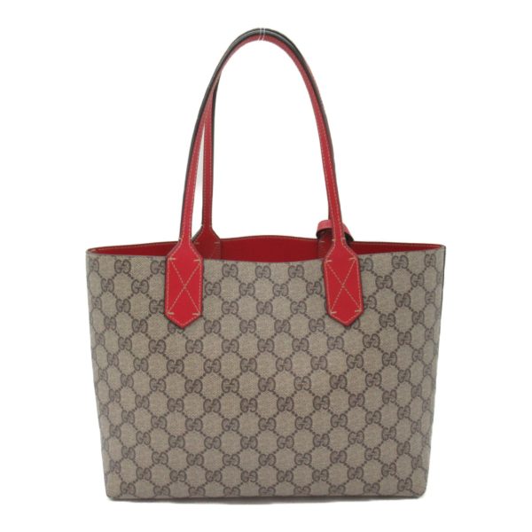 2104102262316 5 Gucci GG Supreme Tote Bag Canvas GG Supreme Beige Red