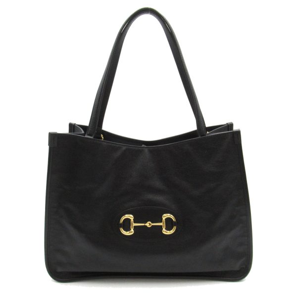 2104102266482 1 GUCCI Horsebit Tote Bag Tote Bag Leather Black