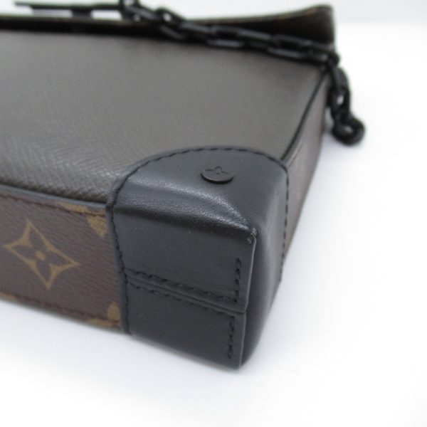 2106800535334 10 Louis Vuitton Pochette Steamer Second Clutch Bag Coated Canvas Leather Monogram Brown