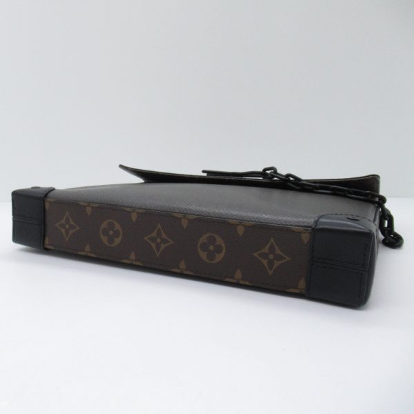 2106800535334 9 Louis Vuitton Pochette Steamer Second Clutch Bag Coated Canvas Leather Monogram Brown