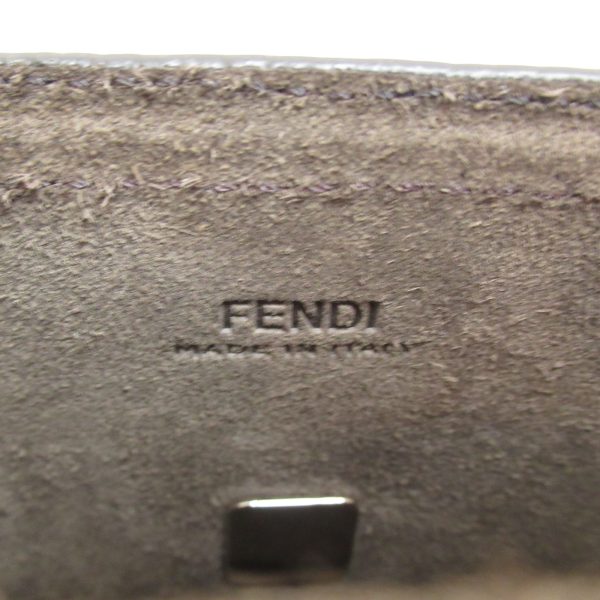 2106800535358 9 Fendi Phone Pouch Baguette Shoulder Bag Canvas Khaki