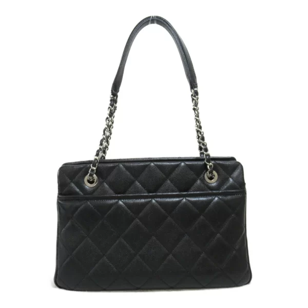 2107400210485 3 CHANEL Caviar Skin Shoulder Bag Black