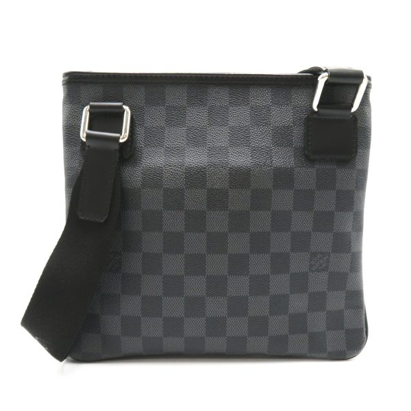 2107400216951 2 Louis Vuitton Thomas Messenger Bag PVC Coated Canvas Damier Graphite Black