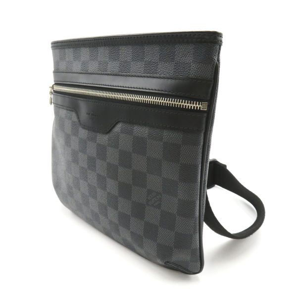 2107400216951 3 Louis Vuitton Thomas Messenger Bag PVC Coated Canvas Damier Graphite Black