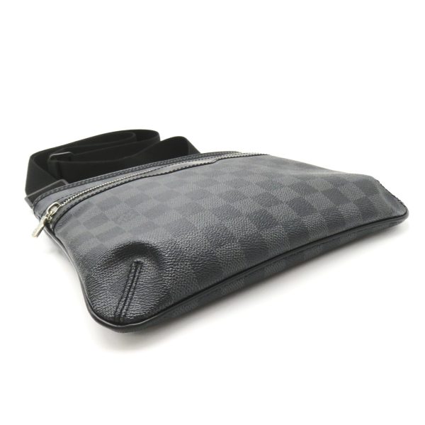 2107400216951 4 Louis Vuitton Thomas Messenger Bag PVC Coated Canvas Damier Graphite Black