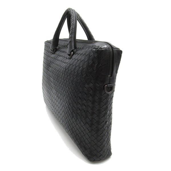 2107400217118 3 BOTTEGA VENETA Intrecciato Briefcase Briefcase Bag Calfskin Black