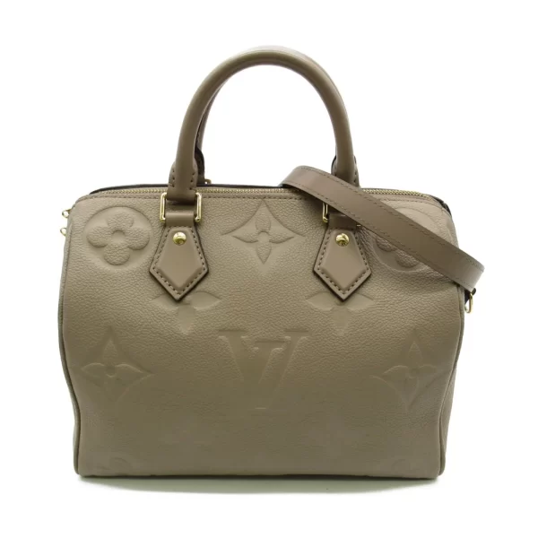 2107600961460 1 Louis Vuitton Speedy Bandouliere Leather Shoulder Bag Beige