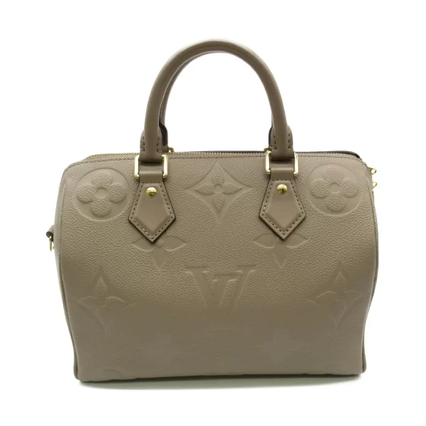 2107600961460 3 Louis Vuitton Speedy Bandouliere Leather Shoulder Bag Beige