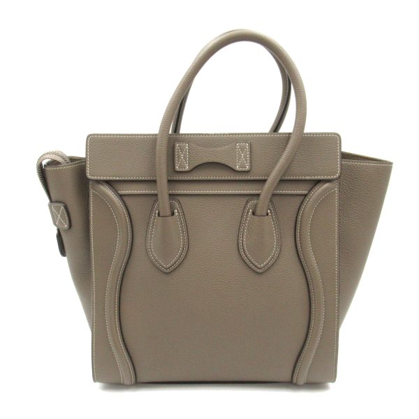 2107600979649 2 Celine Micro Luggage Tote Bag Leather Grey