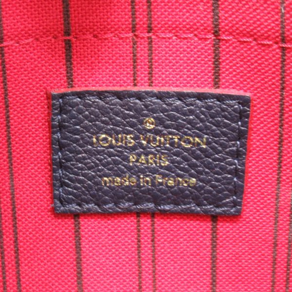 2107600986357 11 Louis Vuitton Montaigne MM Handbag Leather Monogram Empreinte Navy