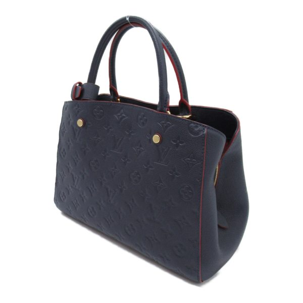 2107600986357 4 Louis Vuitton Montaigne MM Handbag Leather Monogram Empreinte Navy