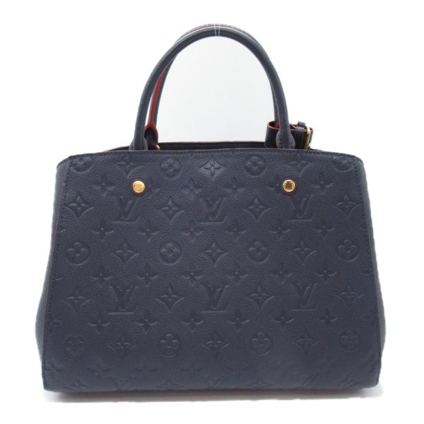 2107600986357 5 Louis Vuitton Montaigne MM Handbag Leather Monogram Empreinte Navy