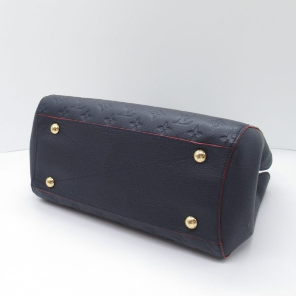2107600986357 6 Louis Vuitton Montaigne MM Handbag Leather Monogram Empreinte Navy