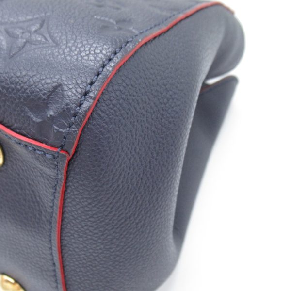 2107600986357 7 Louis Vuitton Montaigne MM Handbag Leather Monogram Empreinte Navy