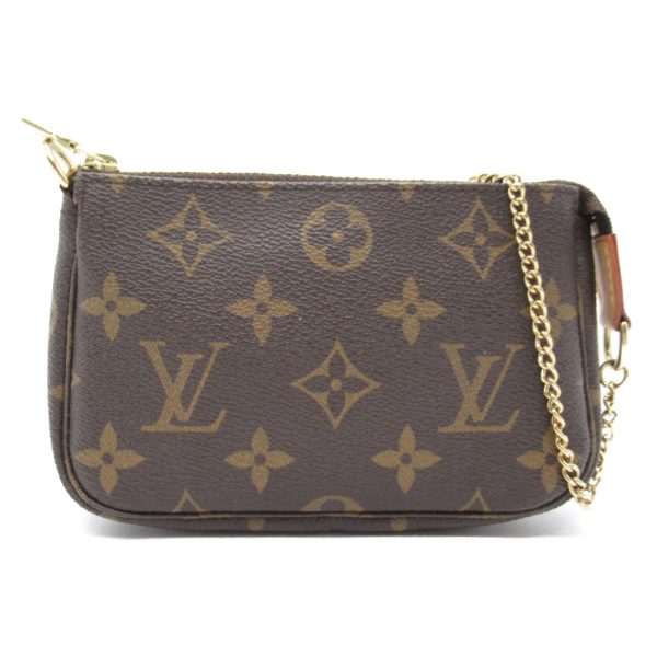 2118400124979 1 Louis Vuitton Womens Mini Pochette Accessory Pouch PVC Coated Canvas Monogram Brown