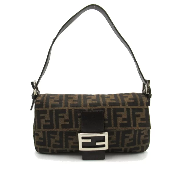 2118400129974 1 FENDI Zucca Mamma Bucket Canvas Shoulder Bag Brown