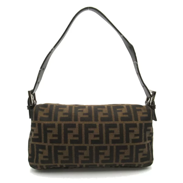 2118400129974 2 FENDI Zucca Mamma Bucket Canvas Shoulder Bag Brown