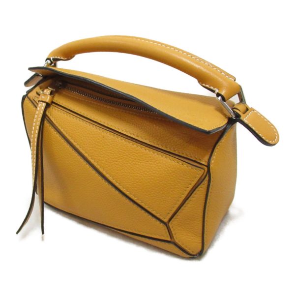 2118500043156 4 LOEWE Puzzle Bag Mini Shoulder Bag Leather Yellow